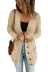 Front Pocket And Buttons Closure Cardigan